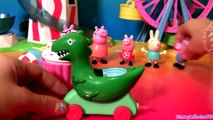 Peppa Pig Theme Park Train Ride With Dinosaur Play Doh - Trenecito de juguete Dinosaurio Nickelodeon