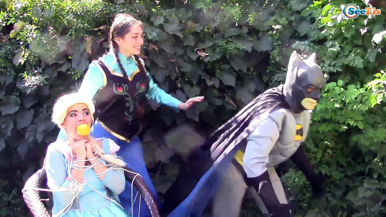 Frozen Elsa & Princess Superheroes! w/ Spiderman Hulk Joker Pink Spidergirl Maleficent