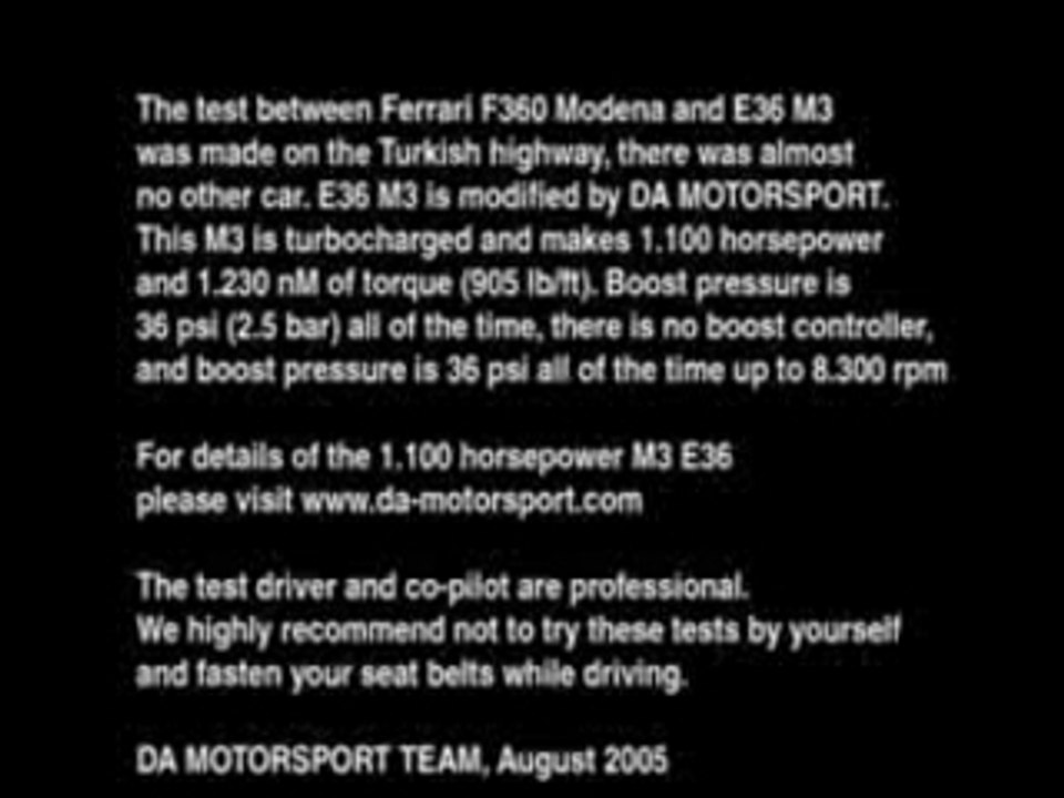 M3 vs 360 modena