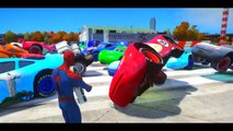 Nursery Rhymes Spiderman w/ Venom Disney Pixar Cars Lightning McQueen (Children Song w/ Action)