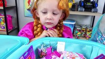 HUGE Frozen Backpack Surprise Toys Disney Princess Elsa Anna Fashems My Little Pony Kinder Playtime