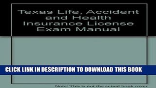 [PDF] Texas Life, Accident   Health Insurance License Exam Manual Full Online