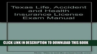 [PDF] Texas Life, Accident   Health Insurance License Exam Manual Full Colection