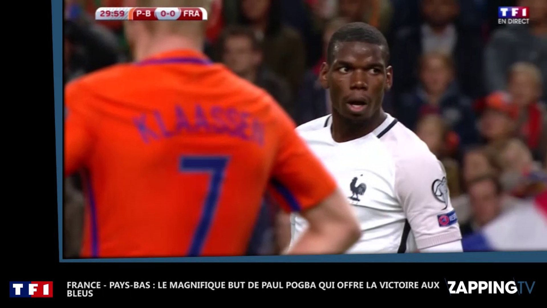 France – Pays-Bas : Le magnifique but de Paul Pogba qui offre la victoire  aux Bleus - Vidéo Dailymotion