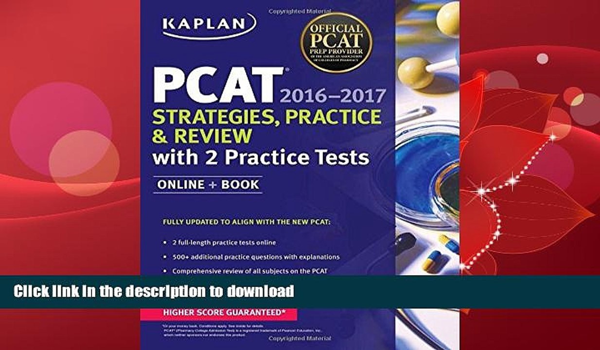 FAVORITE BOOK  Kaplan PCAT 2016-2017 Strategies, Practice, and Review with 2 Practice Tests: