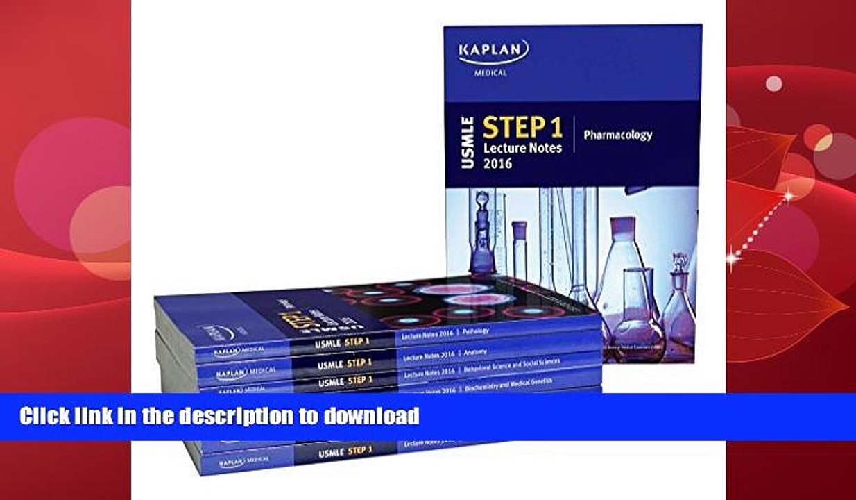 GET PDF  USMLE Step 1 Lecture Notes 2016 (7 Volume Set) (Kaplan Test Prep)  PDF ONLINE