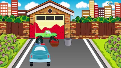 The Fire Truck with Cars and Trucks + 1 hour vehicles kids videos compilation incl The Police Car