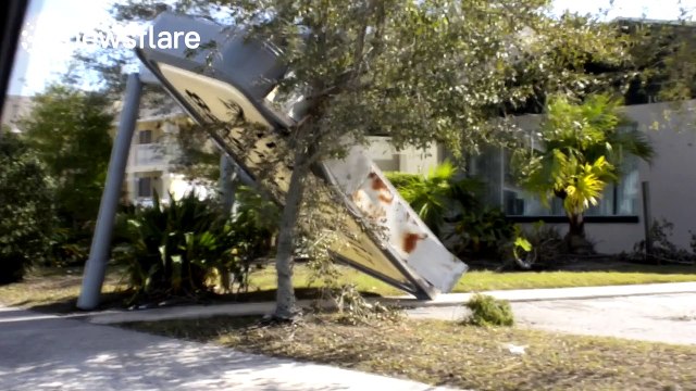 Severe damage in Florida after Hurricane Matthew
