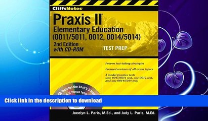 FAVORITE BOOK  CliffsNotes Praxis II Elementary Education (0011/5011, 0012, 0014/5014) with