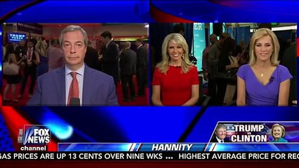 MONICA CROWLEY, LAURA INGRAHAM, NIGEL FARAGE FULL INTERVIEW WITH SEAN HANNITY   (10/10/2016)