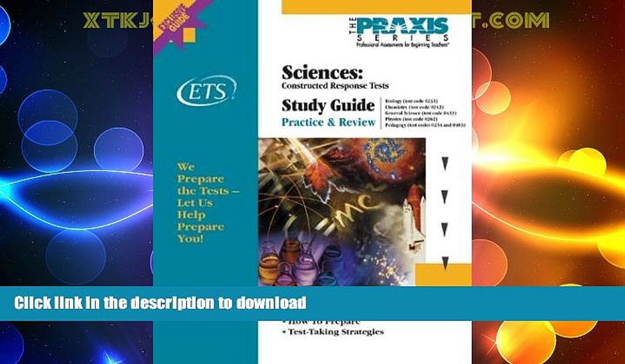 FAVORITE BOOK  Science: Contructed-Response Tests; Study Guide Practice   Review (Praxis Study