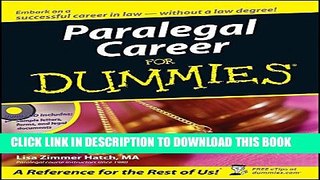 New Book Paralegal Career For Dummies