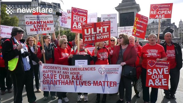Protesters gather in London in NHS rally