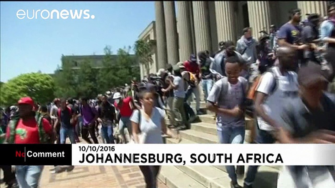 Clashes between students and Police in South Africa