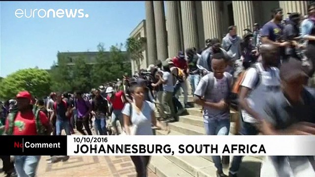 Clashes between students and Police in South Africa