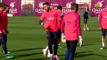 FC Barcelona training session: Neymar Jr. back at training