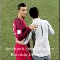 Fan takes selfie with Cristiano Ronaldo on pitch during Portugal-Faroe Islands game 10_10_2016