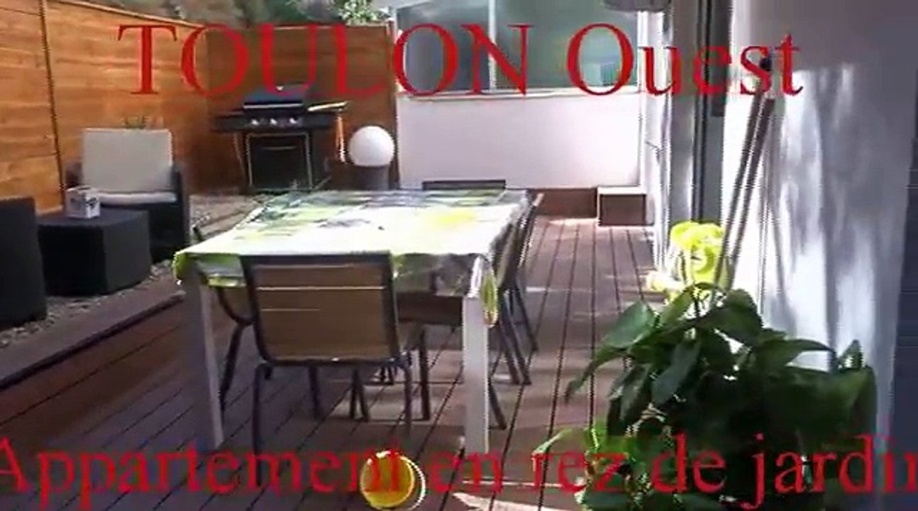 vente appartement T4 TOULON Ouest rez de jardin avec grande terrasse