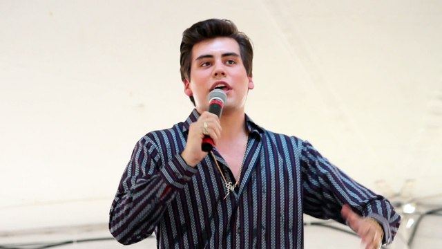 Taylor Rodriguez sings 'Blue Suede Shoes' Elvis Week 2016