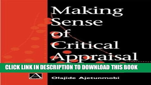 [PDF] Making Sense of Critical Appraisal (Hodder Arnold Publication) Full Online
