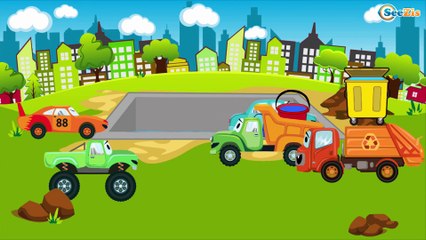 Diggers Cartoons for kids. Digger, Truck, Excavator Kids Cartoon. Trucks for Children