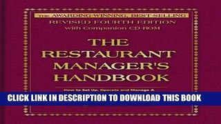 Collection Book The Restaurant Manager s Handbook: How to Set Up, Operate, and Manage a