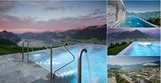 A piscina infinita nos Alpes suíços que parece saída de um sonho