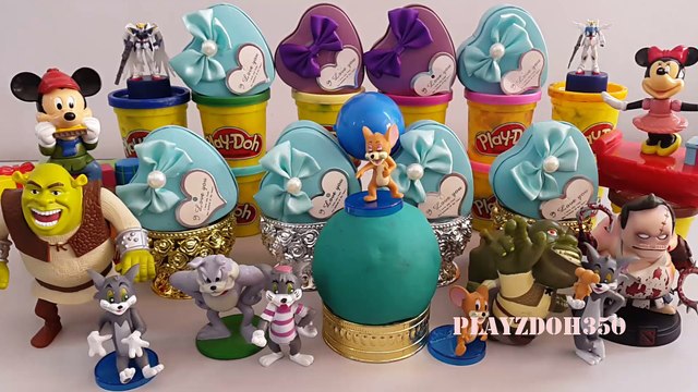 PLAY DOH SURPRISE EGGS with Surprise Toys Videos,Disney, Tom and Jerry,Disney, Shrek,Dota 2,star Was,Videos for Kids