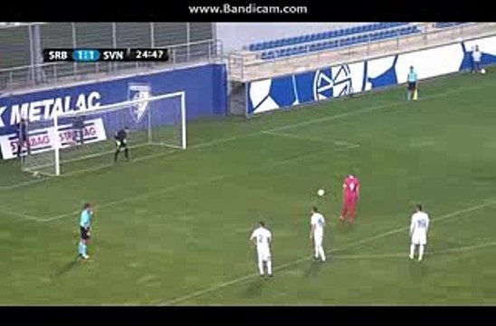 Srbija U21 vs Slovenija U21 2-1 - Uros Djurdjevic iz penala Goal - Kvalifikacije za EP - 11-10-2016