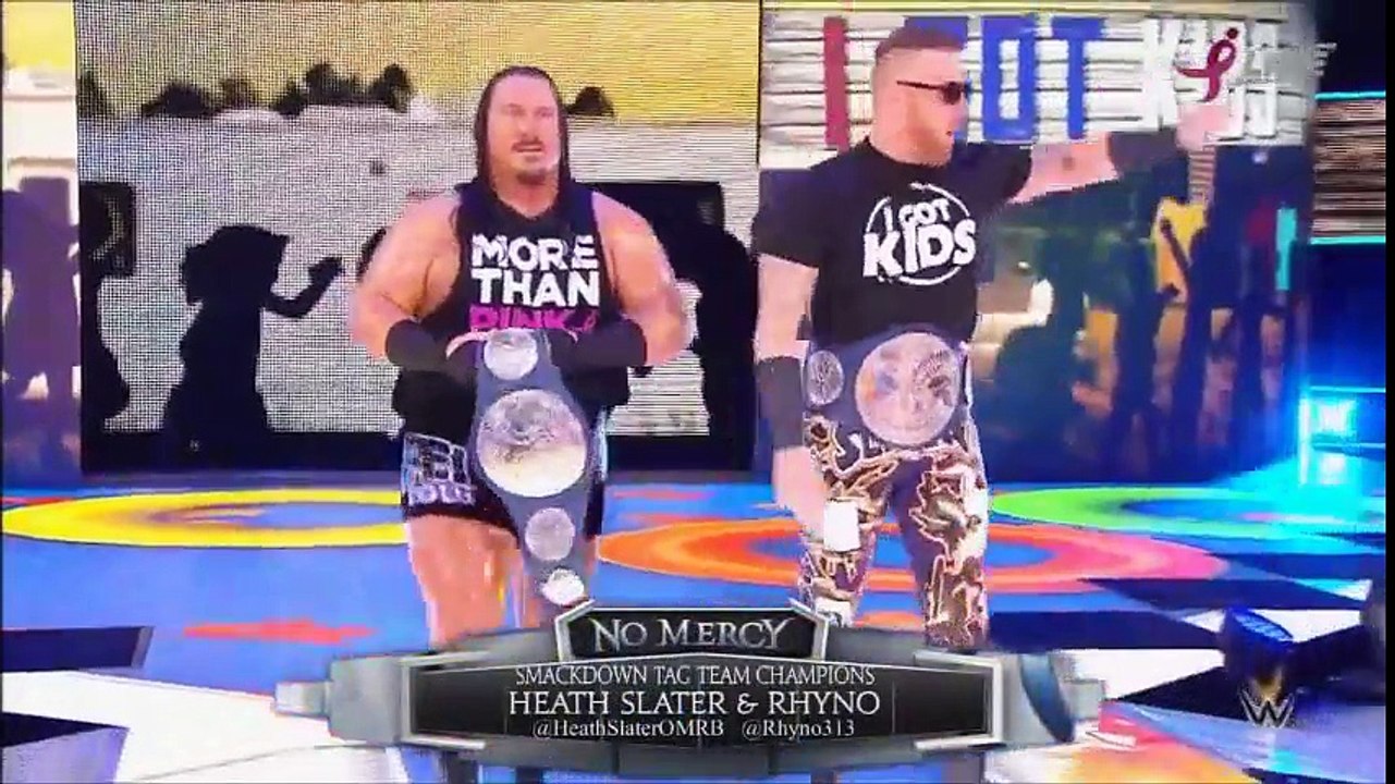 HEALTH SLATE & RHYNO VS THE USOS FOR THE TAG TEAM CHAMPIONSHIP