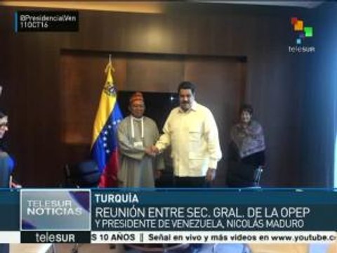 Turquía: Nicolás Maduro se reúne con el secretario general de la OPEP