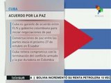 Cuba saluda inicio de negociaciones de paz entre gob. colombiano y ELN