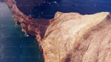 flying above Sao Lourenco peninsula, Madeira, aerial view