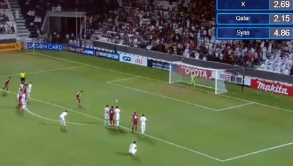 Hassan Al-Haidos Goal  Qatar 1-0 Syria - 11-10-2016