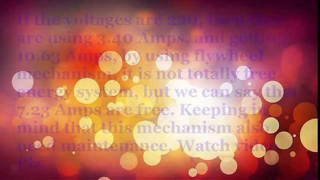 flywheel project using 700 watts production 2340 watts