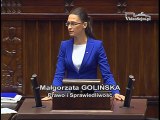 Poseł Małgorzata Golińska - Wystąpienie z dnia 05 pa�dziernika 2016 roku.