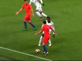 Daley Blind nutmegs Paul Pogba with pass