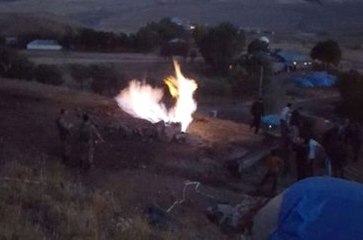 Muş Sondaj Çalışması Sırasında Alev Çıktı