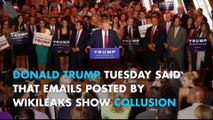 Trump blasts Clinton campaign for 'collusion' with Justice Department