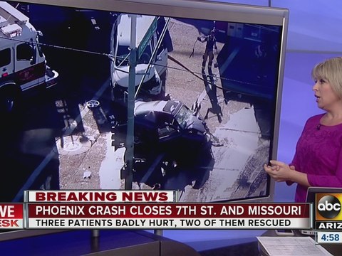 FD: 3 people injured in Phoenix car accident