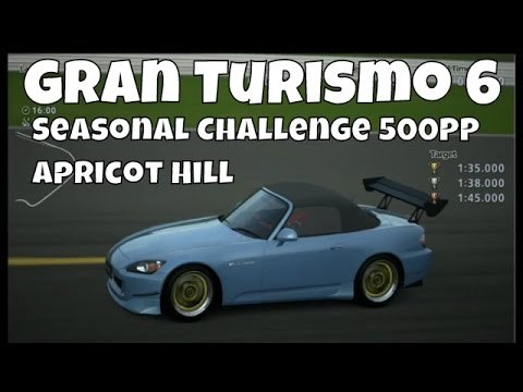 Gran Turismo 6 Seasonal Challenge | Non Racing FR 500PP | Apricot Hill
