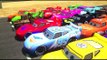 Disney Pixar Cars Lightning Mcqueen race with Rayo Dinoco Spiderman Macqueen Mater Batman Hulk