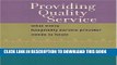 New Book Providing Quality Service: What Every Hospitality Service Provider Needs to Know
