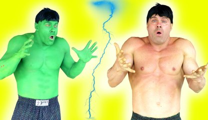 POISONED Hulk Loses His COLOR! w- Spiderman Frozen Elsa Evil Witch Joker & Candy! Superhero fun