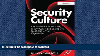 FAVORIT BOOK Security Culture: A How-to Guide for Improving Security Culture and Dealing with