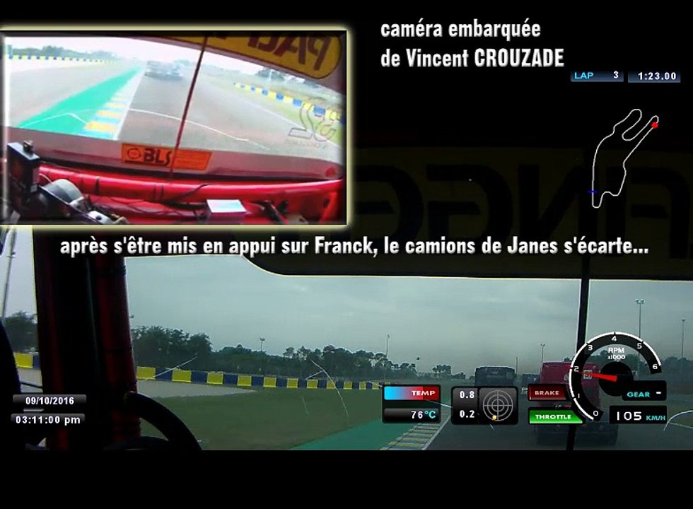 accident du VN lors de la C3 des 24 heures du Mans Camions 2016