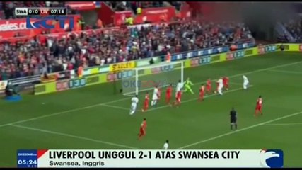 Liverpool Unggul 2-1 Atas Swansea City
