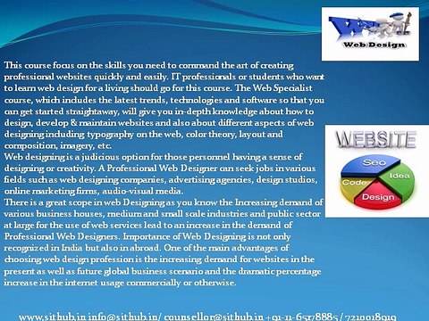 Web Designing - Course, Training, Institute in Janakpuri, Dwarka, Uttam Nagar