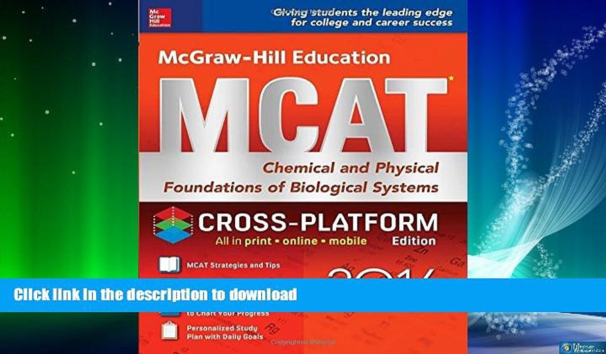 FAVORITE BOOK  McGraw-Hill Education MCAT: Chemical and Physical Foundations of Biological