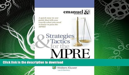 READ  Strategies and Tactics for the MPRE (Multistate Professional Responsibility Exam) (Emanuel